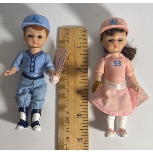 Madame Alexander Team Mates Baseball Doll Set Boy Girl McDonalds Sleepy Eyes - Picture 7 of 7
